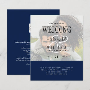 PHOTO WEDING INVITATION Overlay Text LeahG BUDGET