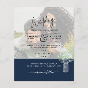 PHOTO WEDING INVITATION Overlay Text LeahG BUDGET Flygblad
