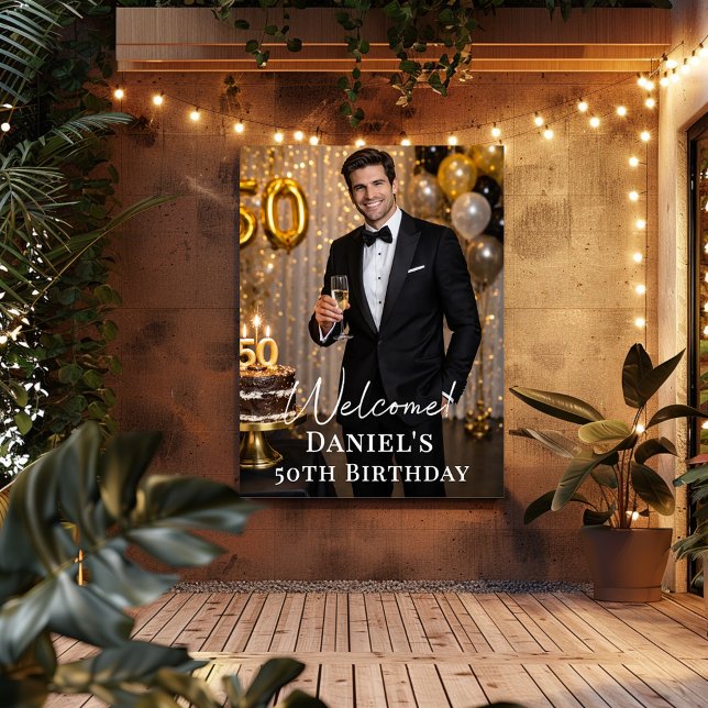 Photo welcome birthday party poster (Skapare uppladdad)