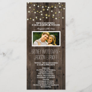 Photo Western Ljus & Barn Wood Bröllopsprograms Program