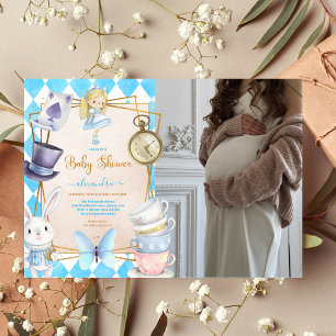 Photo Whimsical Alice i Wonderland Baby Shower Inbjudningar