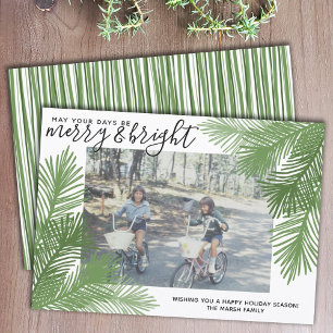 Photo Whimsical Grenar Calligraphy jul Julkort