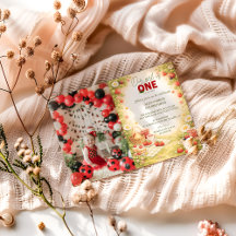 Photo Whimsical Meadow Lady Bug 1st Birthday