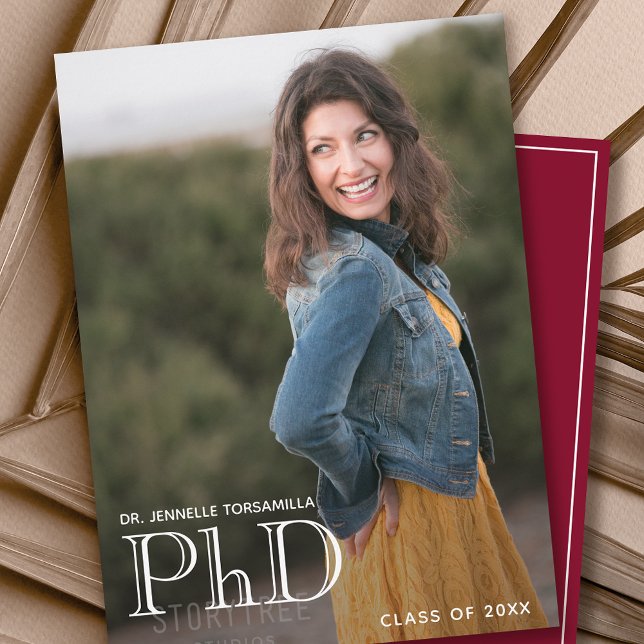 Photo White Burgundy PhD Studenten-meddelande (Skapare uppladdad)