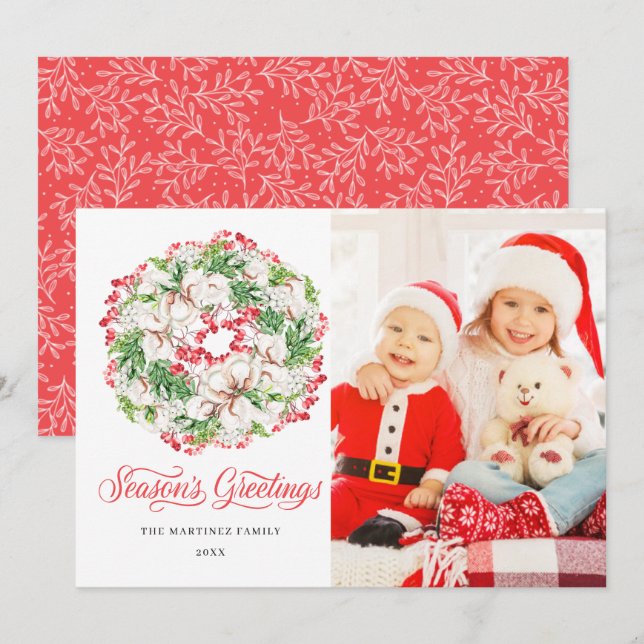 PHOTO Winter WAND Helgdag Flat julkort (Fram/baksida)