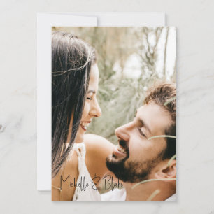 Photo Wispy Boho Blommigt Bröllop spara datum Datumet