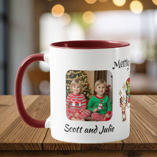 Photo With Santa Merry Christmas Personalize Mug Mugg