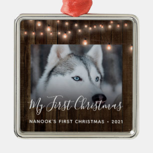 Photo Wood and Light Pet's First jul Julgransprydnad Metall