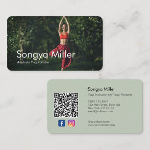 Photo Yoga Teacher Personal Trainer Therapist Visitkort