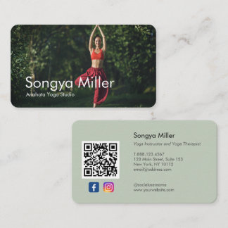Photo Yoga Teacher Personal Trainer Therapist Visitkort