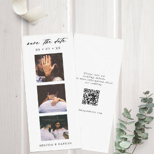 Photobooth Strip QR-kod Bröllop spara datum
