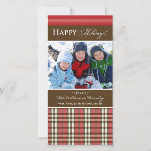 Photocard_2 (rött) för Winter-belagd familj (Helgd Julkort