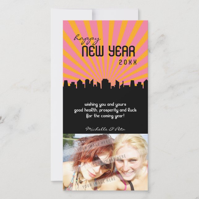 PHOTOCARD FÖR DET NYA ÅRET: cityscape P3 Julkort (Framsida)