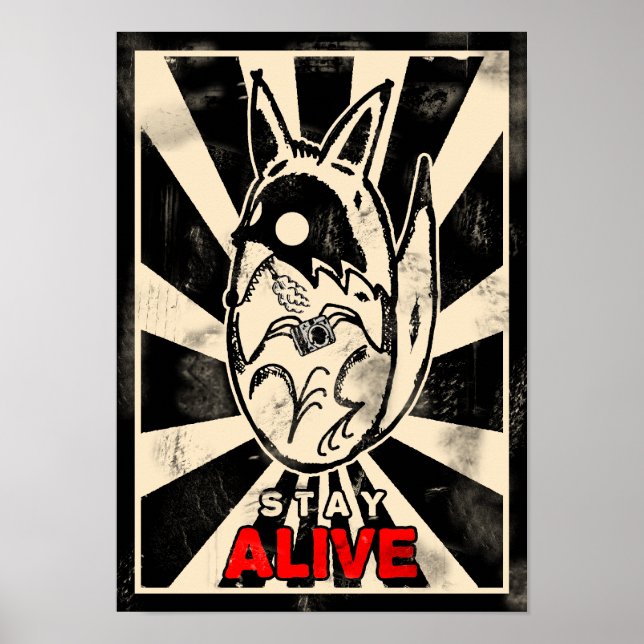 Photocoyote STAY ALIVE Poster (Framsidan)
