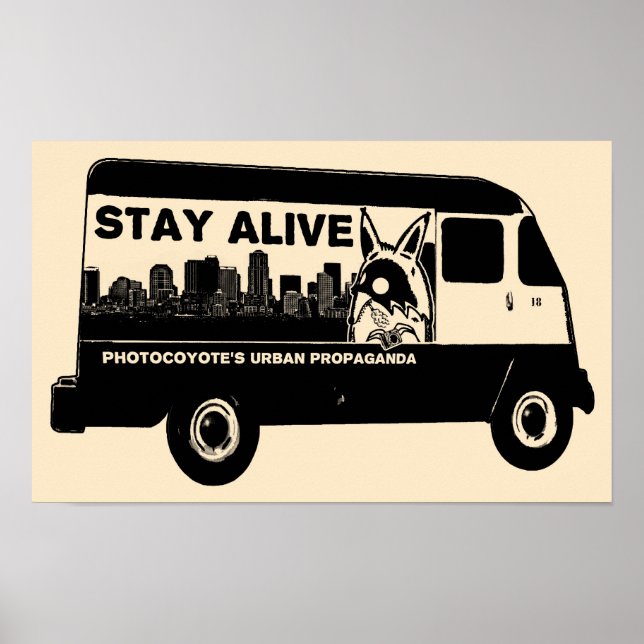 Photocoyotes STAY ALIVE Van Poster (Framsidan)