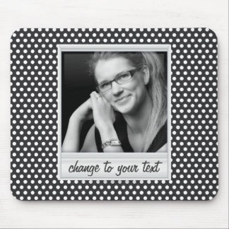 photoframe på vit- & svartpolkadot musmatta