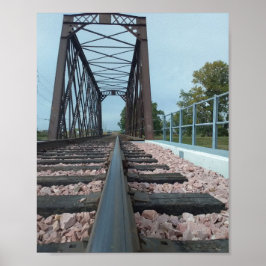 Photograph of a Railroad Track truss bridge Poster