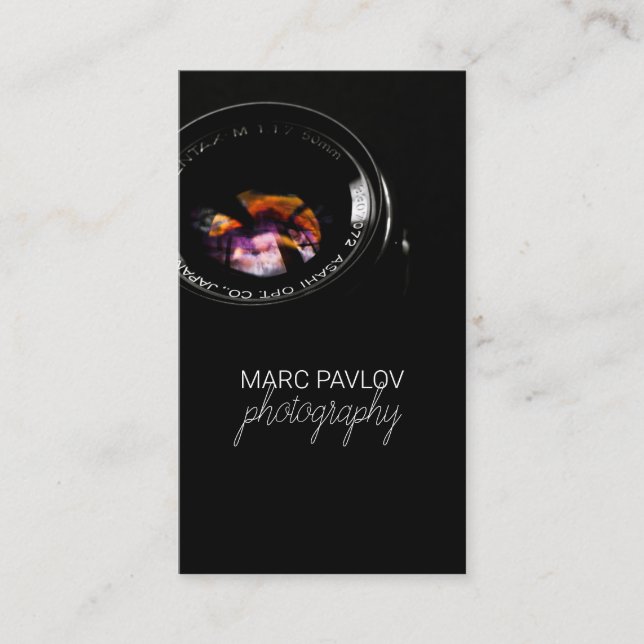 Photographer Business Card Visitkort (Framsida)