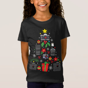 Photographer Camera jul Ornament Träd Funny T Shirt