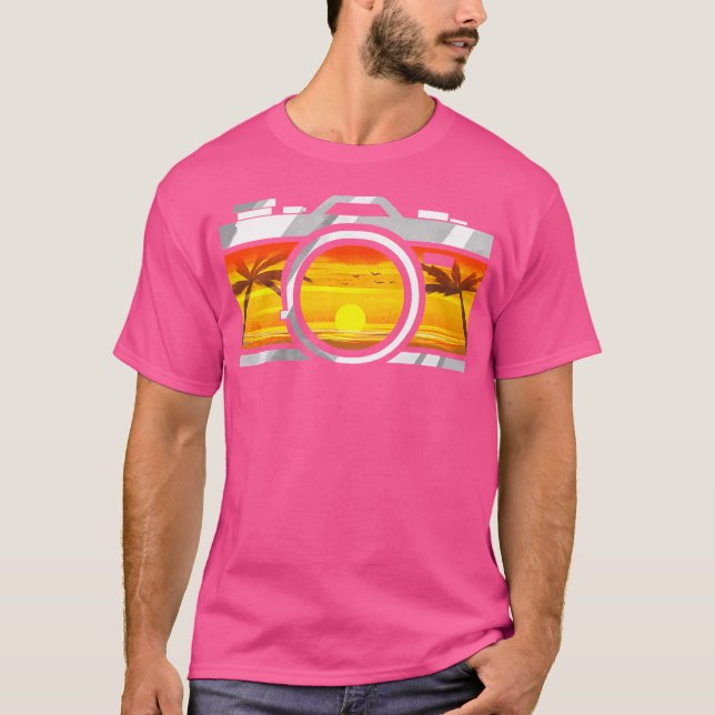Photographer Camera Sunset Photography T Shirt (Framsida)