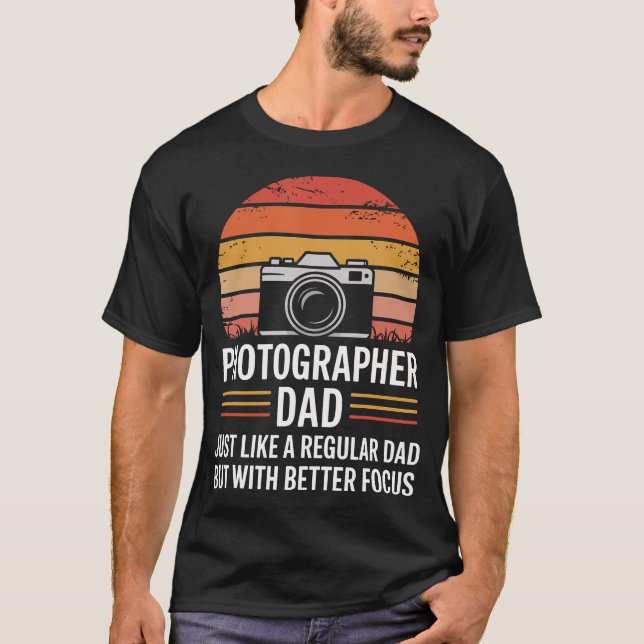 Photographer Dad Camera Retro Photography Humor Fo T Shirt (Framsida)