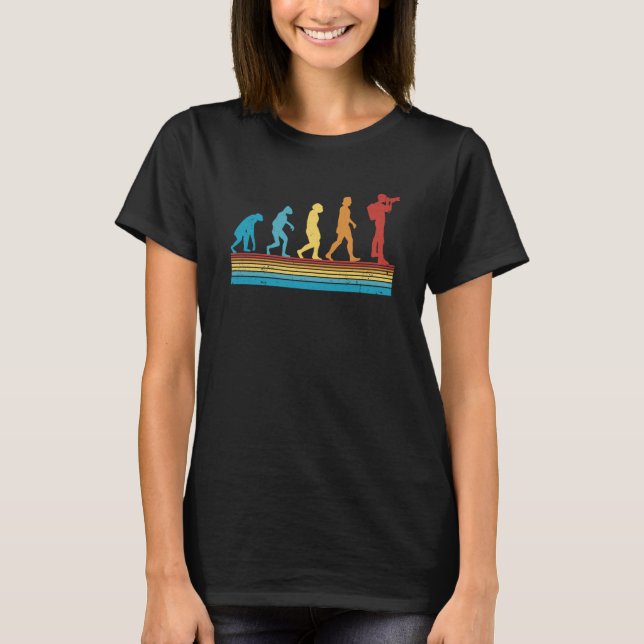 Photographer Evolution Retro Camera Vintage Photoj T Shirt (Framsida)