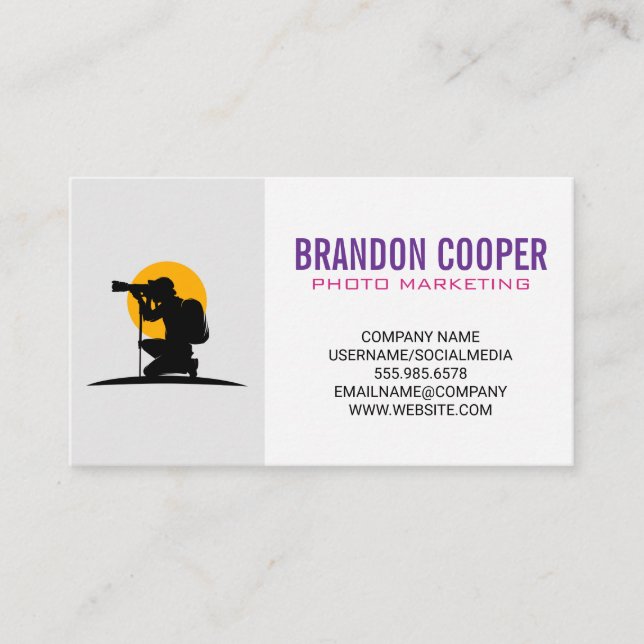 Photographer Media | Marketing Visitkort (Framsida)