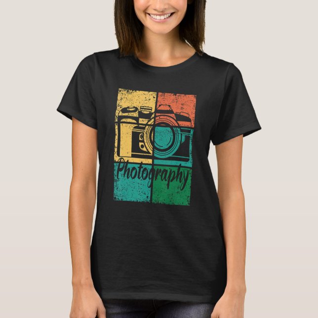 Photographer Photography SLR Camera T Shirt (Framsida)