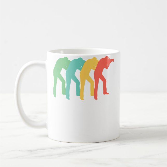 Photographer Retro Pop Art Photography Graphic Kaffemugg (Vänster)