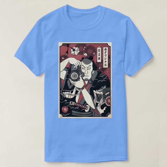 PHOTOGRAPHER SAMURAI MANAR BILD JAPANESE  T SHIRT (Design framsida)