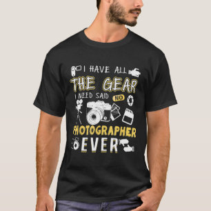 Photography Älskare Gift Tee Shirt Funny Camera Ph