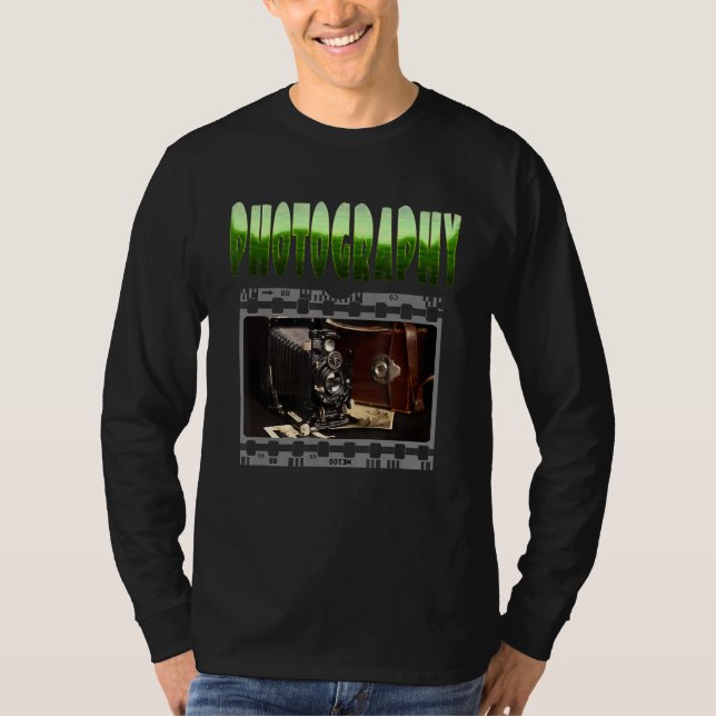 Photography Antique Camera T Shirt (Framsida)