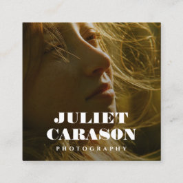 Photography Bold Typography Full photo Fyrkantigt Visitkort