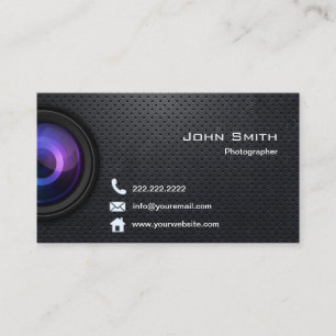 Photography Coola Black Metall Professionell Visitkort