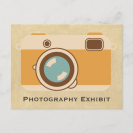 "Photography Exhibit"-meddelande om Vintage Camera Vykort