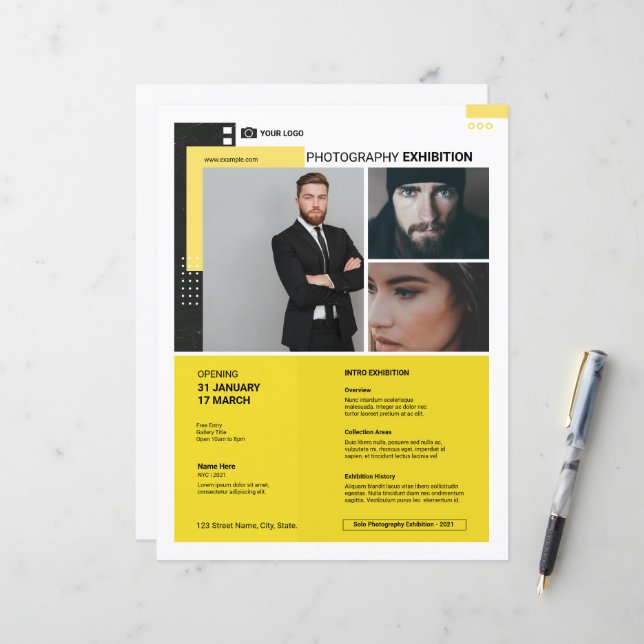 Photography Exhibition Flyer Template (Fram/Back In Situ)