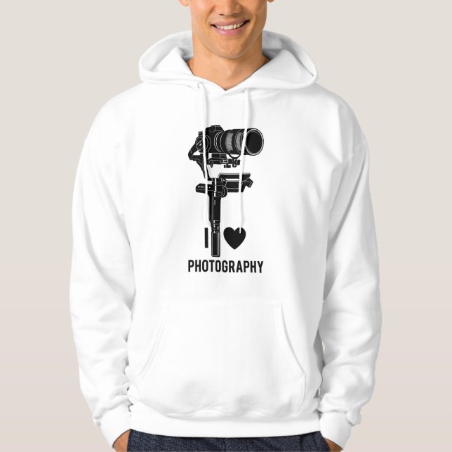 Photography Lover Camera Art Pullover Hoodie (Framsida)