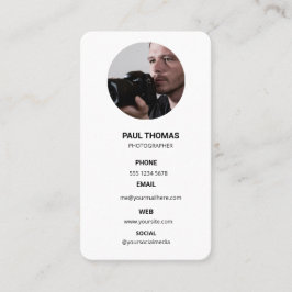 Photography Modern Minimal Simple Photo Business Visitkort