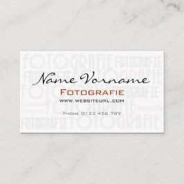 Photography Visitkort