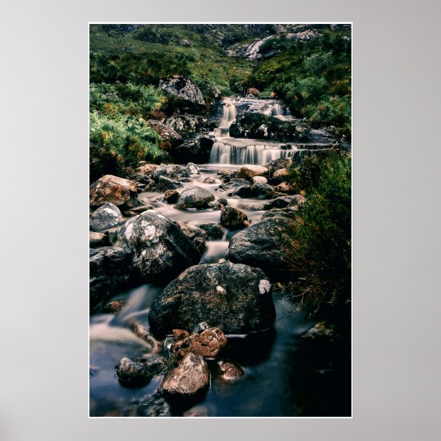 Photography WATERFALL STONES + your ideas Poster (Framsidan)