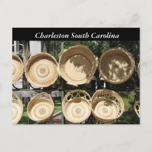 Photography Woven Basket, Charleston SC Vykort