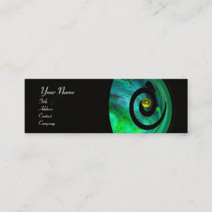 PHOTON SWIRL GEM MONOGRAM svart grönt gult Mini Visitkort