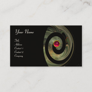 PHOTON SWIRL GEM MONOGRAM svart rosa röd Visitkort