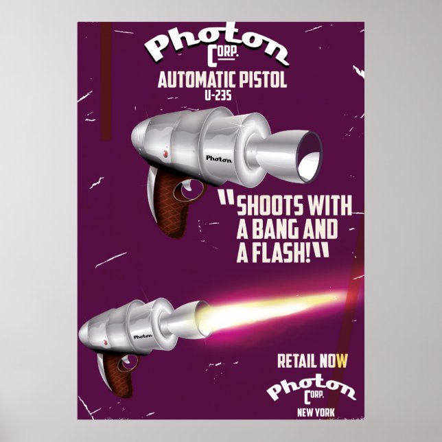 Photon vintage pistol science fiction affisch (Framsidan)