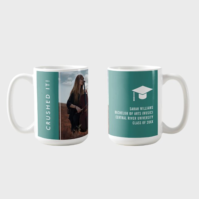 PhotoPop Modern Minimal Elegant Examenpresent Kaffemugg (Skapare uppladdad)