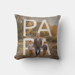 PhotoPop Pappa Anpassad Familjefoto Kudde
