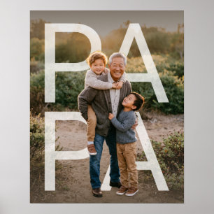 PhotoPop Pappa Anpassad familjefoto Poster