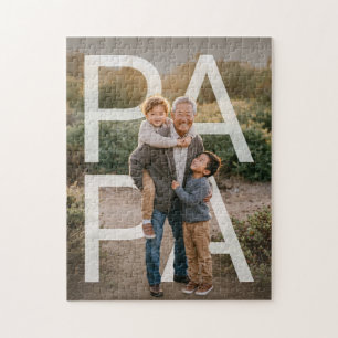 PhotoPop Pappa Anpassad Familjefoto Pussel