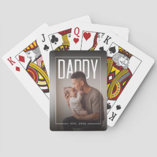 PhotoPop Pappa Est Anpassat År Casinokort