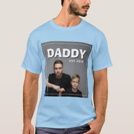PhotoPop Pappa Est Anpassat År Foto 2026 Trender T Shirt
